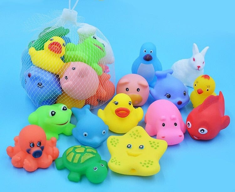 10PCS Cute Animals Swimming Water Toy Set