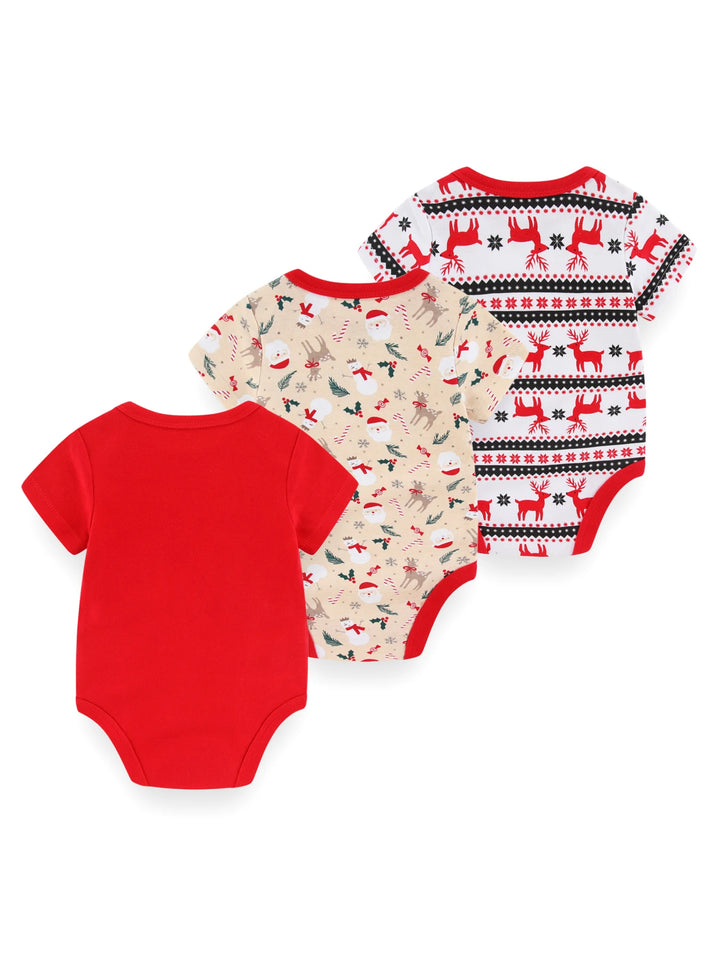 Snuggish 3 Pcs/Lot Christmas Baby  Onesies