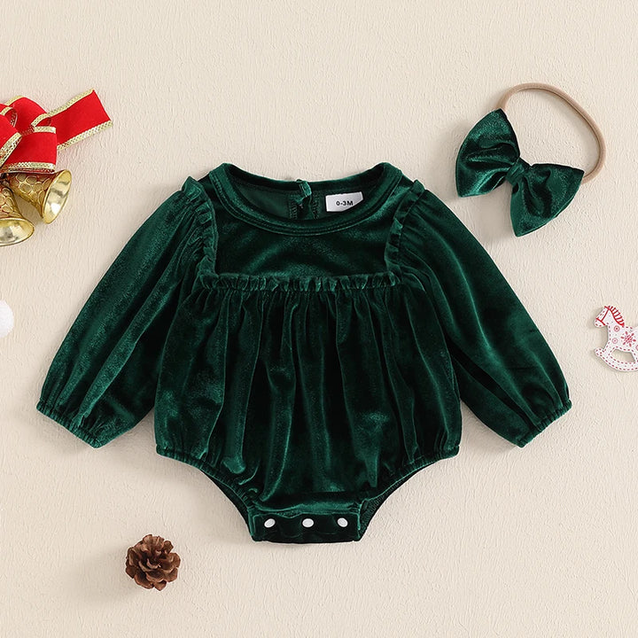 Snuggish 2024 Newborn Baby Girls Christmas Romper