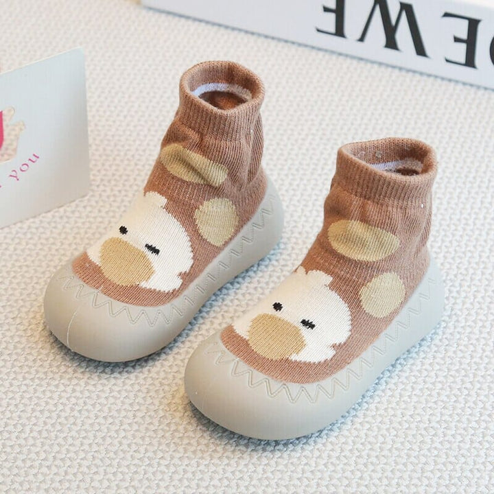 Animal-Face Baby Sock Shoes for First Walkers