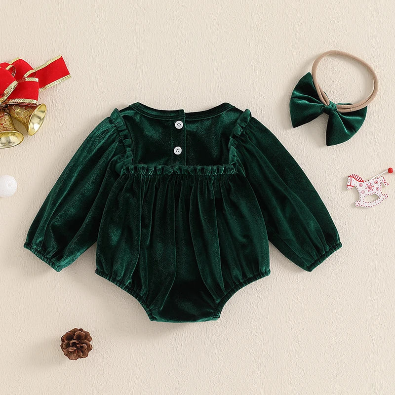 Snuggish 2024 Newborn Baby Girls Christmas Romper