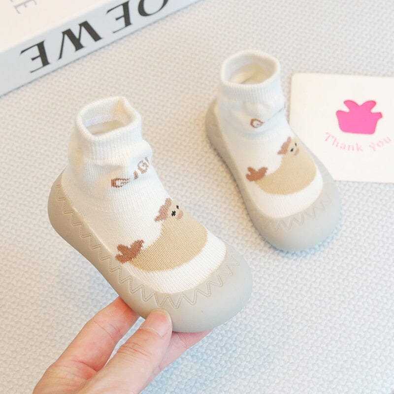 Animal-Face Baby Sock Shoes for First Walkers