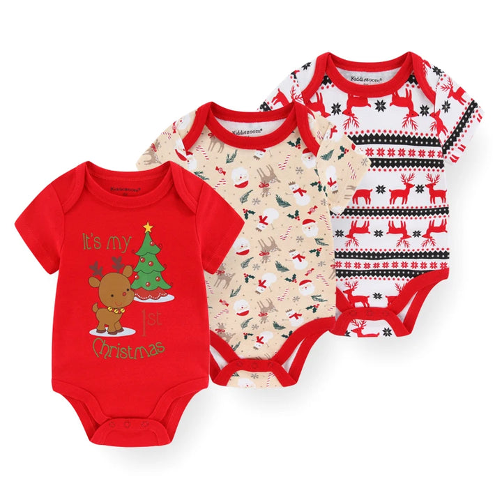 Snuggish 3 Pcs/Lot Christmas Baby  Onesies