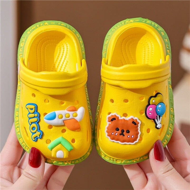 Baby Clogs with Bear-Duck Animal Stickers