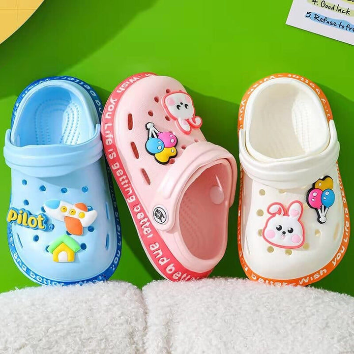 Baby Clogs with Bear-Duck Animal Stickers