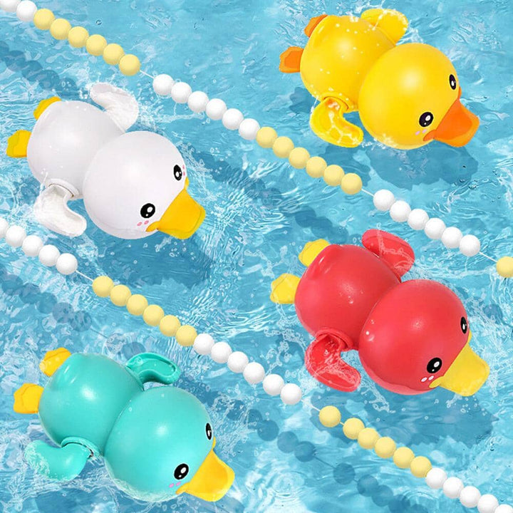 Cute Yellow Duck Bath Toys Set