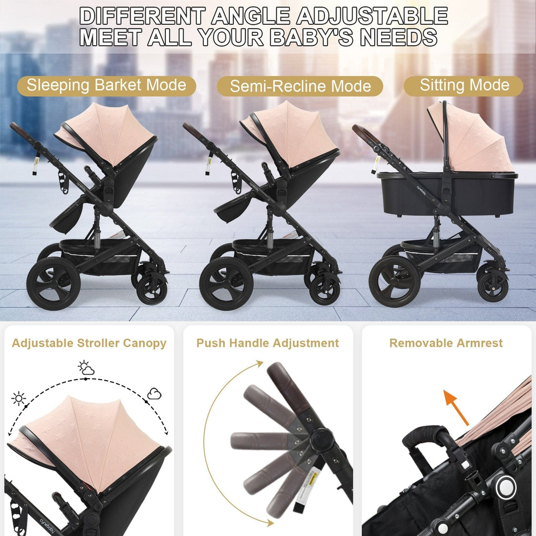 Cynebaby 2 in 1 Convertible Cradle Pram or Stroller