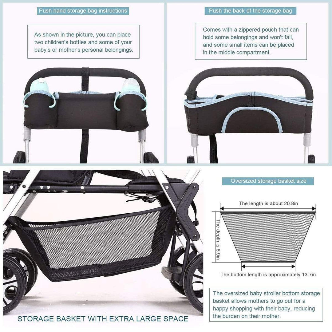 cynebaby™ Baby Stroller For 2 babies - Grey