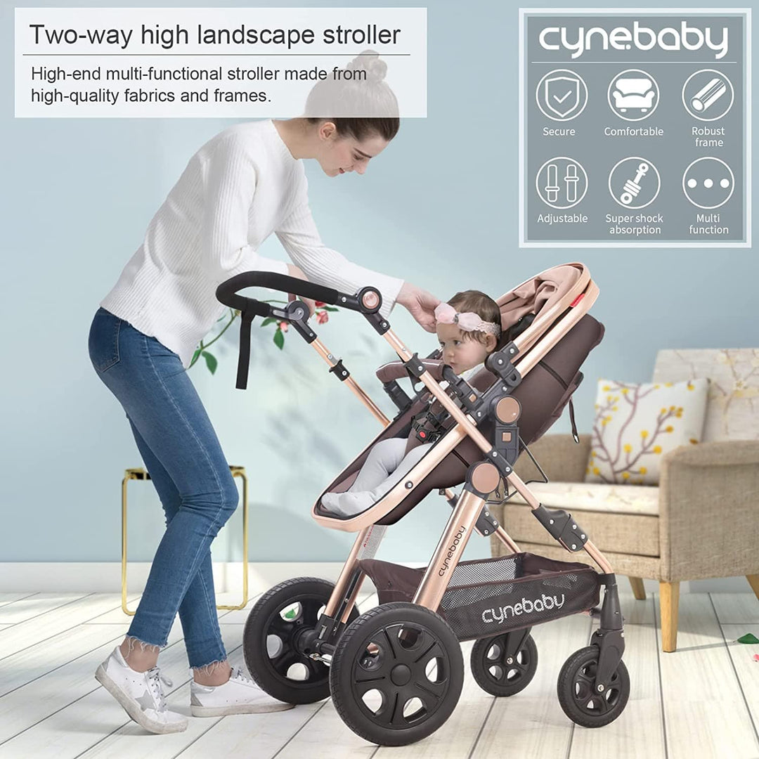 Cynebaby Convertible Bassinet & Luxury Stroller/Pram Stroller