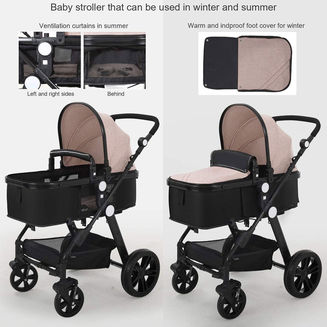 CyneBaby High-view Baby Stroller With Reversible Cradle