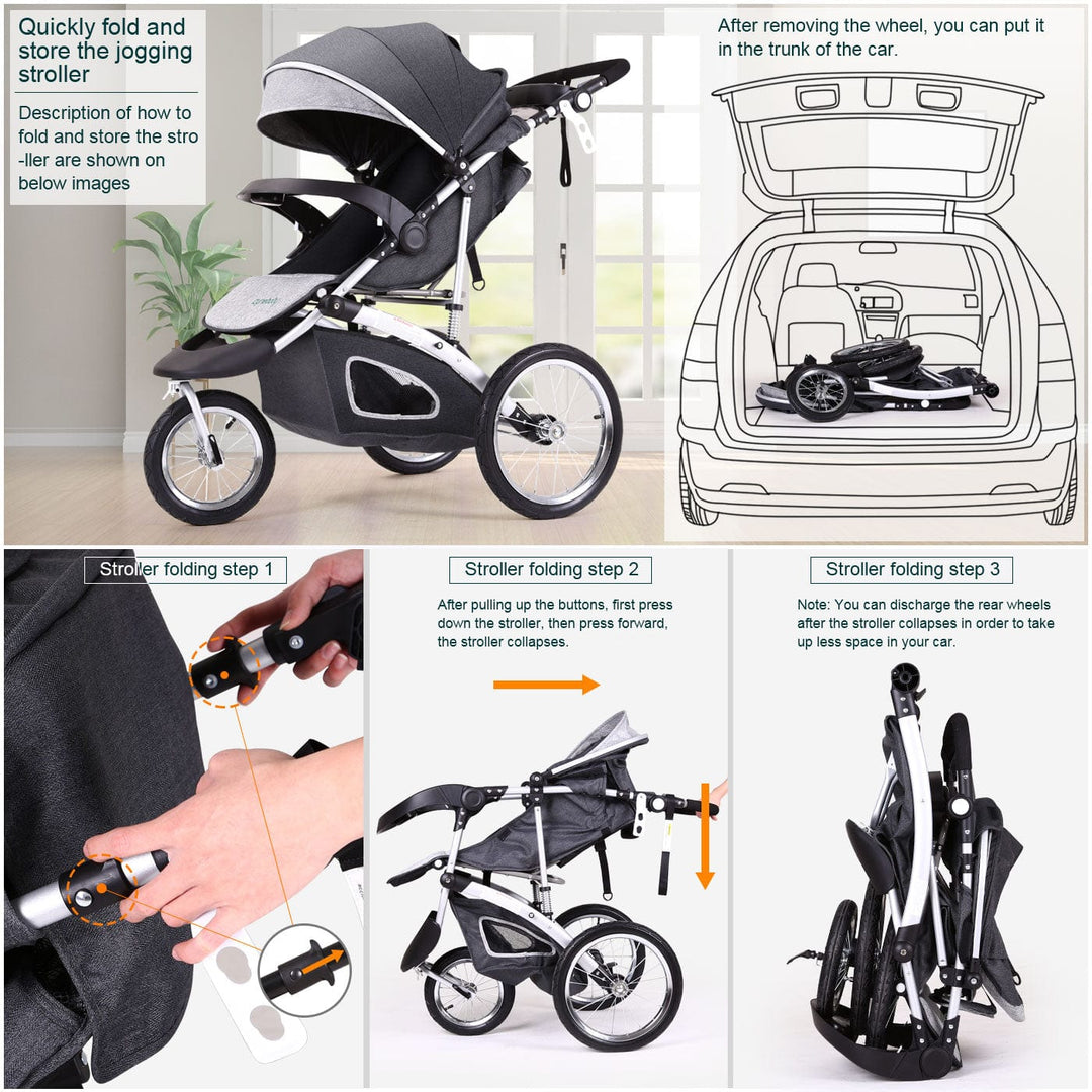 Cynababy™ Fun&Run® Jogging Baby Stroller I Ultra-Light Stroller For Your Travel Journey