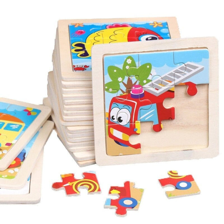 Kids Wooden Puzzle - Cartoon Animal