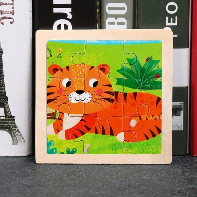 Kids Wooden Puzzle - Cartoon Animal