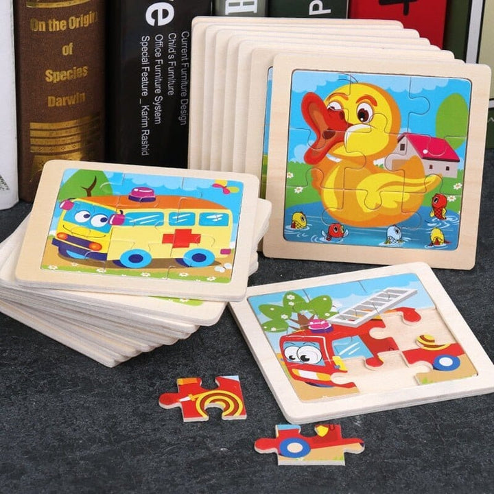 Kids Wooden Puzzle - Cartoon Animal