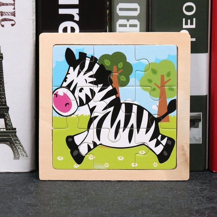 Kids Wooden Puzzle - Cartoon Animal