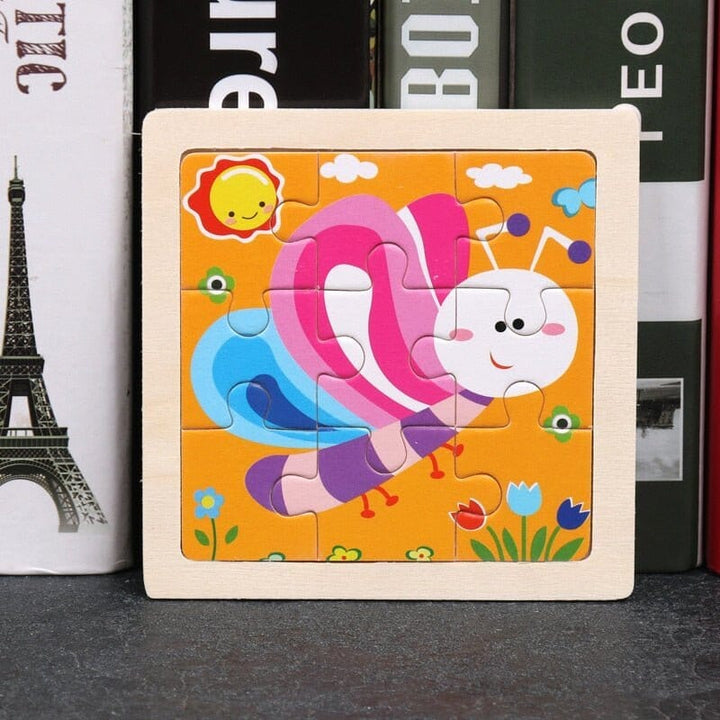 Kids Wooden Puzzle - Cartoon Animal