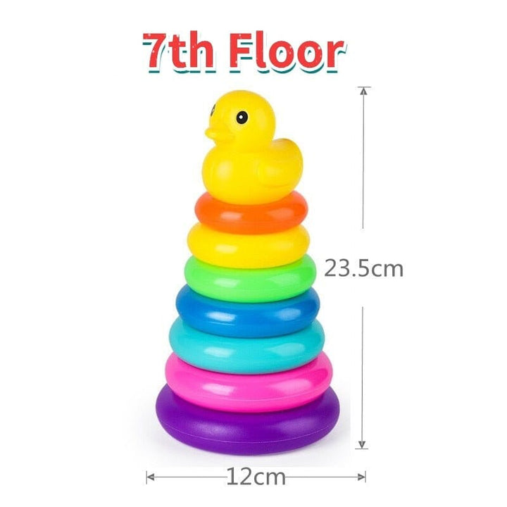 Rainbow Duck Stacking Ring Tower