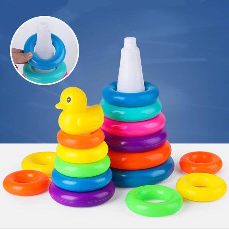 Rainbow Duck Stacking Ring Tower