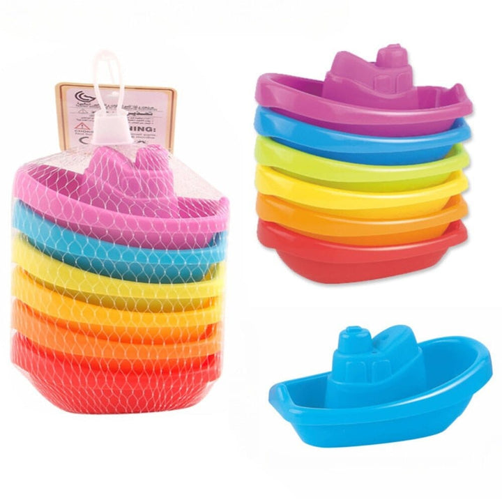 Stacking Boat Bath Toy Set - Fun and Educational for Babies