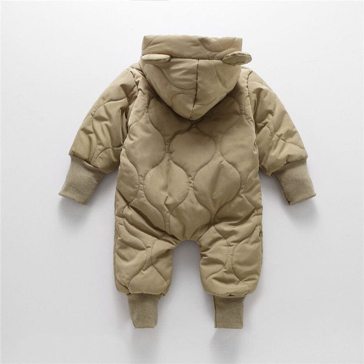 Snuggish Winter Baby Fur Lining Bear Rompers